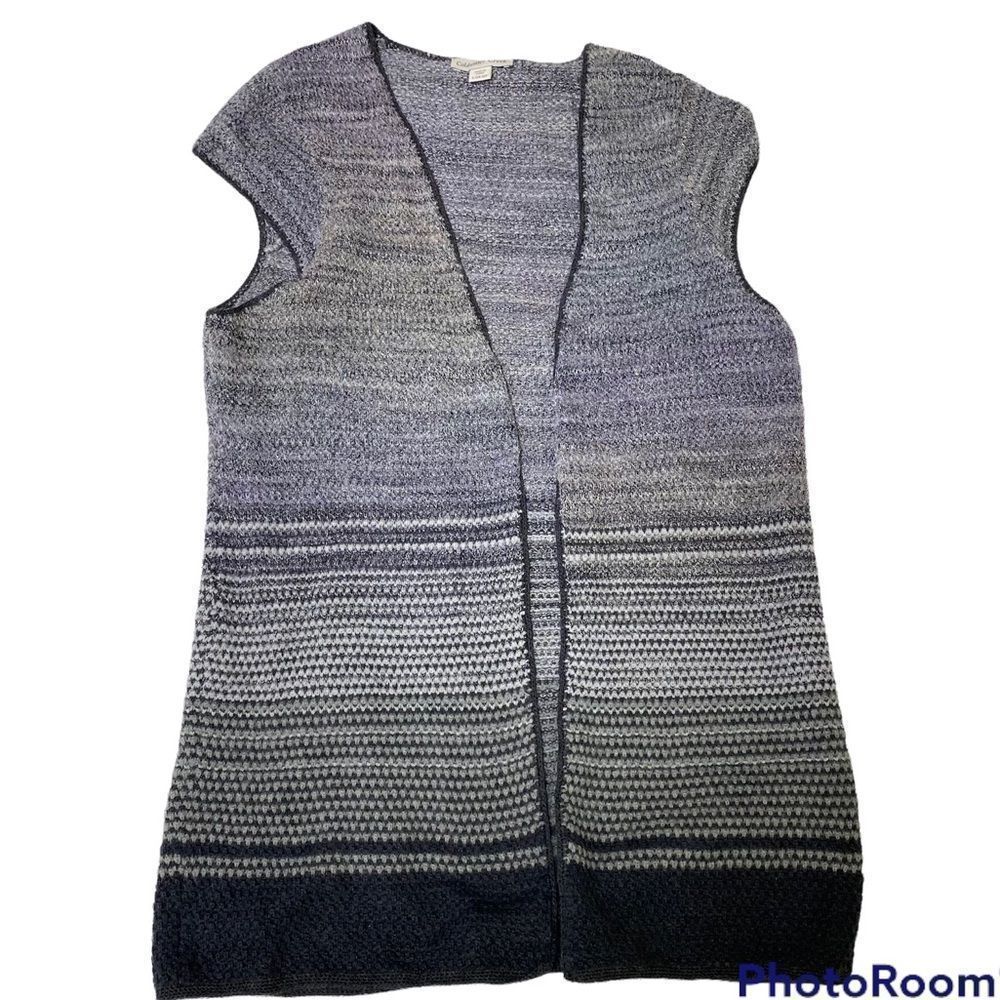 Coldwater creek gray mohair sweater vest tunic size large